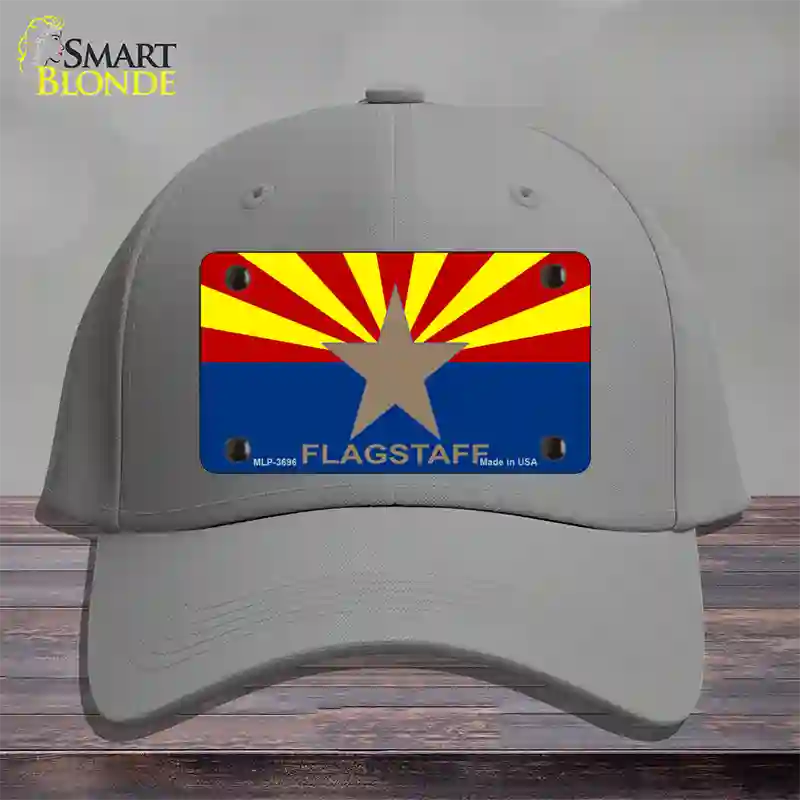 Flagstaff Arizona State Flag Novelty License Plate Hat Cotton / Gray