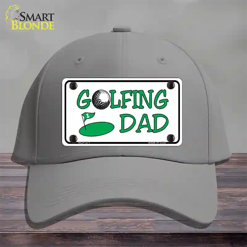 Golfing Dad Novelty License Plate Hat Cotton / Gray