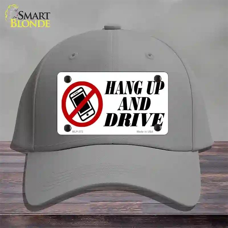 Hang Up And Drive Novelty License Plate Hat Cotton / Gray