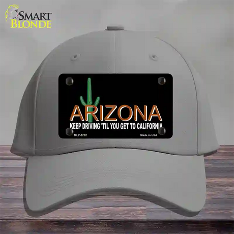 Arizona Keep Driving Novelty License Plate Hat Cotton / Gray