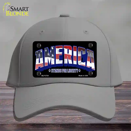 America Novelty License Plate Hat Cotton / Gray