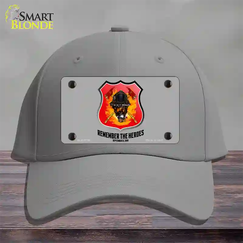 Remember The Heroes Novelty License Plate Hat Cotton / Gray