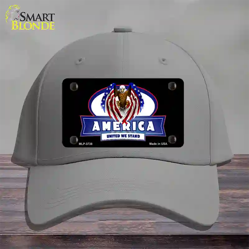 America United Novelty License Plate Hat Cotton / Gray