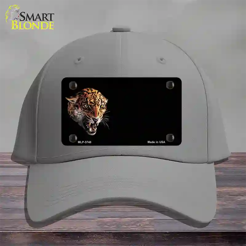 Jaguar Offset Novelty License Plate Hat Cotton / Gray