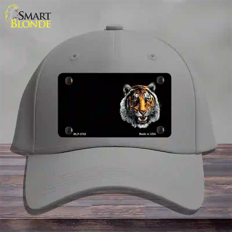 Tiger Offset Novelty License Plate Hat Cotton / Gray