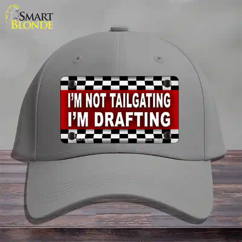 Not Tailgating Drafting Novelty License Plate Hat Cotton / Gray