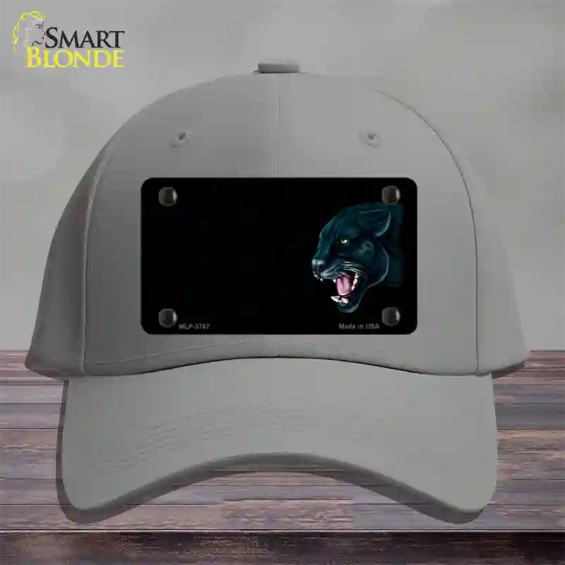 Panther Offset Profile Novelty License Plate Hat Cotton / Gray