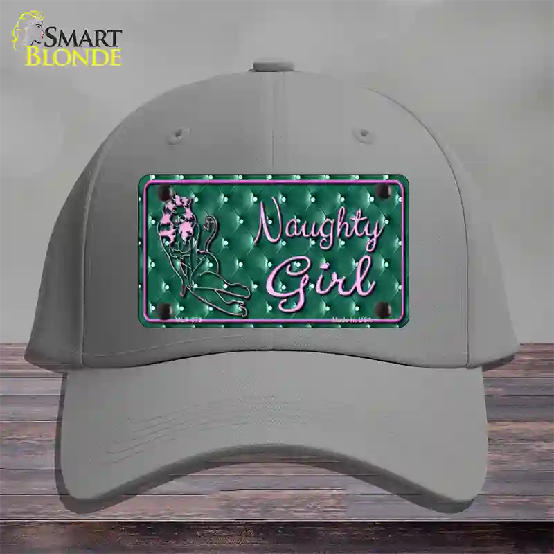 Naughty Girl Novelty License Plate Hat Cotton / Gray