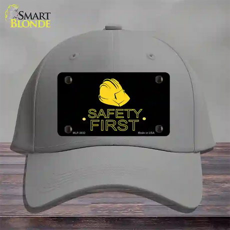 Safety First Novelty License Plate Hat Cotton / Gray