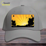 Southwest Orange Sunset Novelty License Plate Hat Cotton / Gray