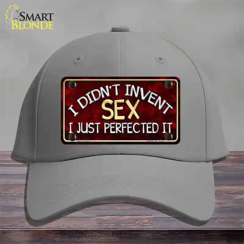 Didnt Invent Sex Novelty License Plate Hat Cotton / Gray