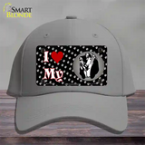 I Love My Bloodhound Novelty License Plate Hat Cotton / Gray