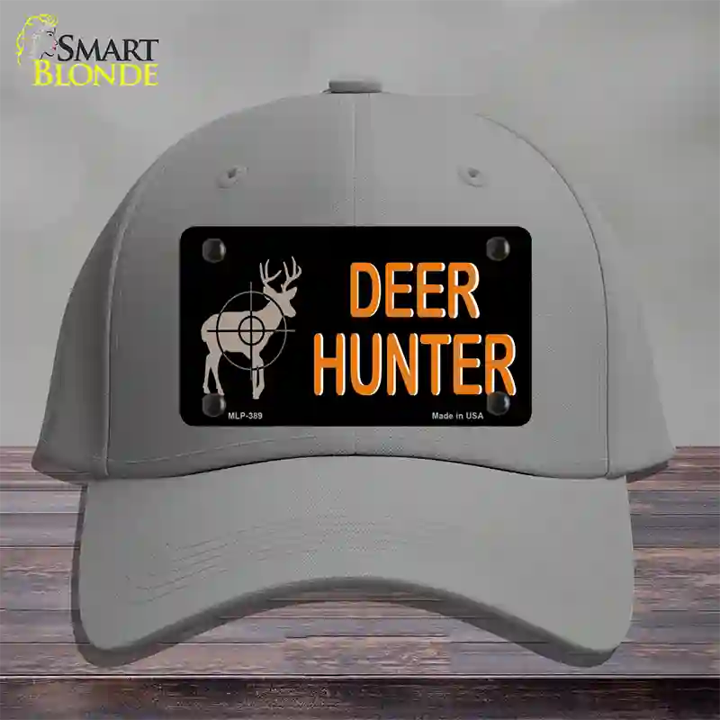 Deer Hunter Novelty License Plate Hat Cotton / Gray