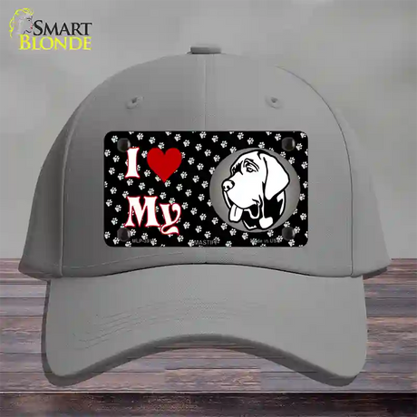 I Love My Mastiff Novelty License Plate Hat Cotton / Gray