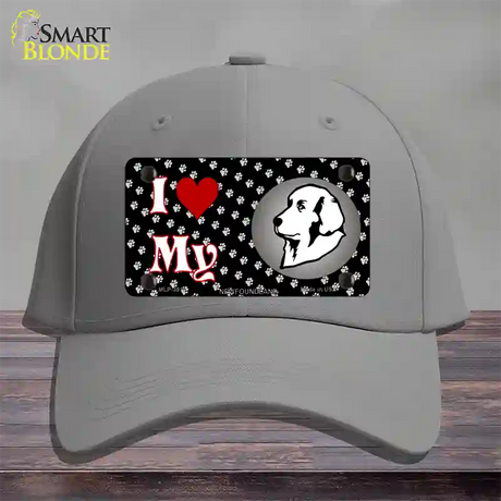 I Love My Newfoundland Novelty License Plate Hat Cotton / Gray