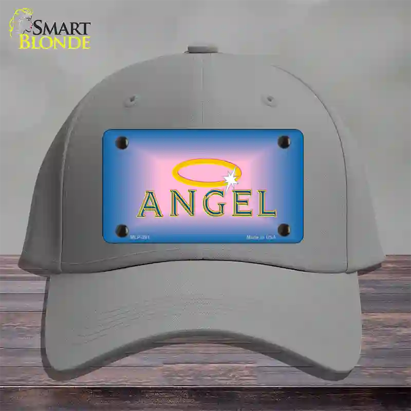 Angel Novelty License Plate Hat Cotton / Gray