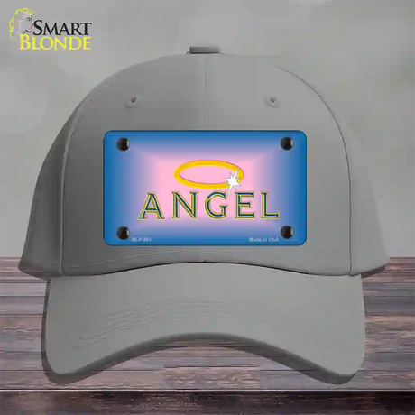 Angel Novelty License Plate Hat Cotton / Gray