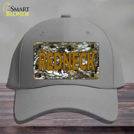 Redneck Camo Novelty License Plate Hat Cotton / Gray