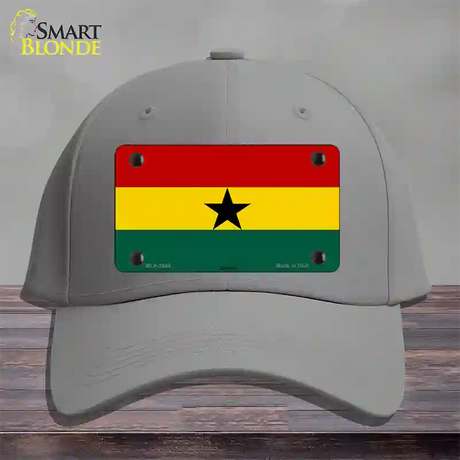 Ghana Flag Novelty License Plate Hat Cotton / Gray