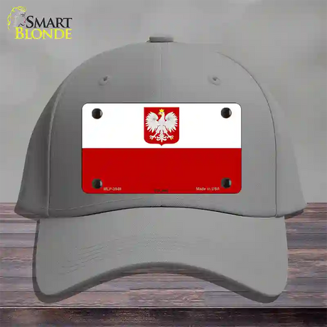 Poland Eagle Flag Novelty License Plate Hat Cotton / Gray