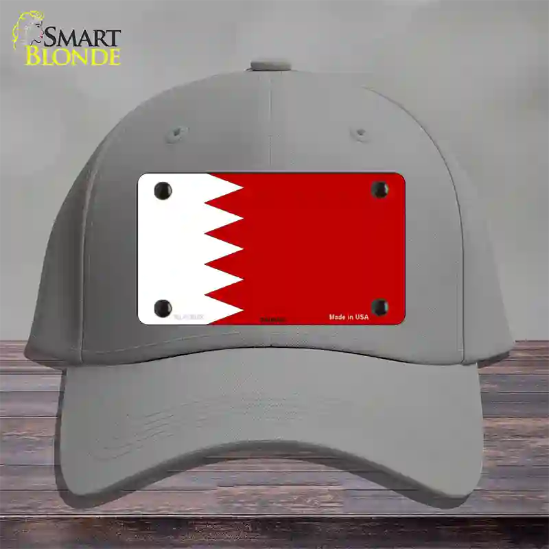 Bahrain Flag Novelty License Plate Hat Cotton / Gray