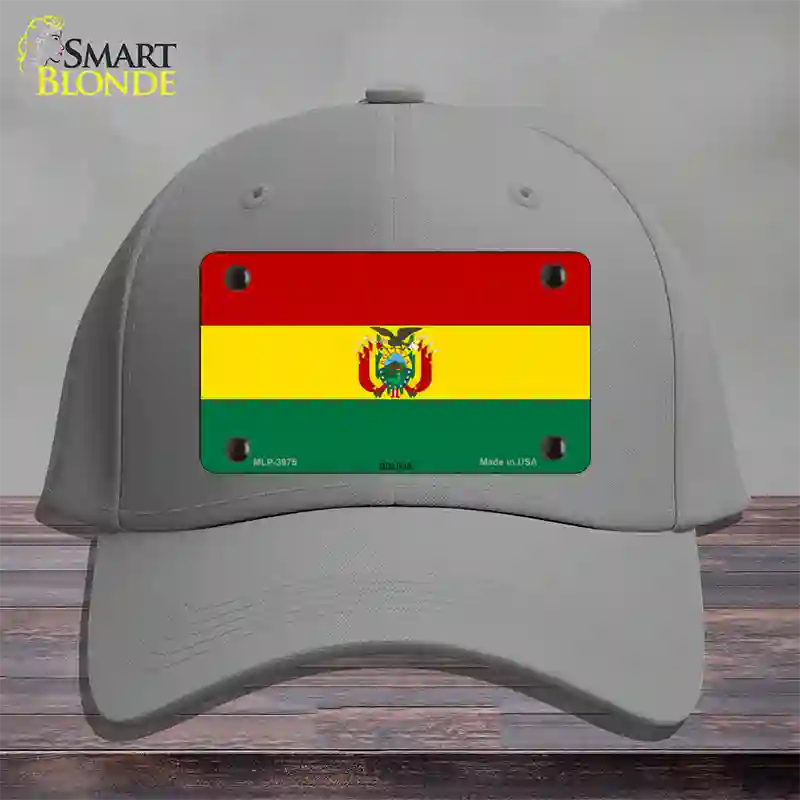 Bolivia Flag Novelty License Plate Hat Cotton / Gray