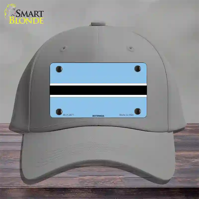 Botswana Flag Novelty License Plate Hat Cotton / Gray