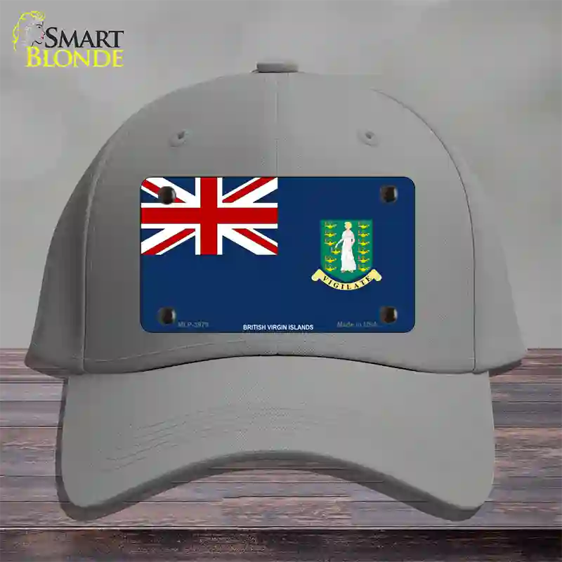 British Virgin Islands Flag Novelty License Plate Hat Cotton / Gray