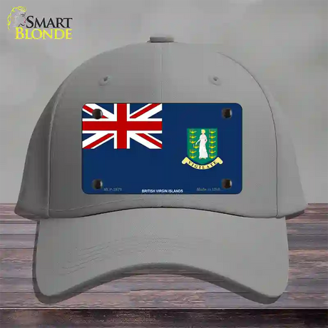 British Virgin Islands Flag Novelty License Plate Hat Cotton / Gray