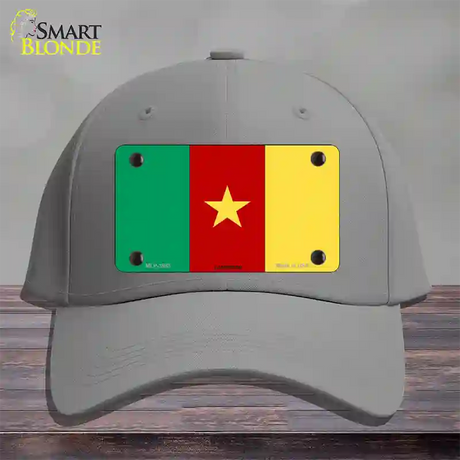 Cameroon Flag Novelty License Plate Hat Cotton / Gray