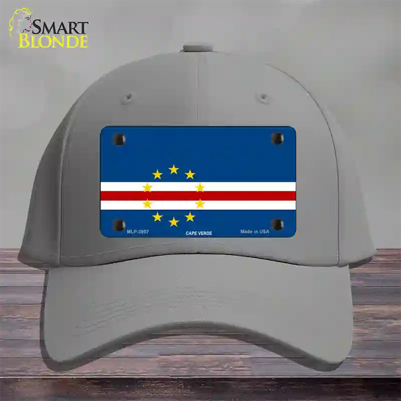 Cape Verde Flag Novelty License Plate Hat Cotton / Gray