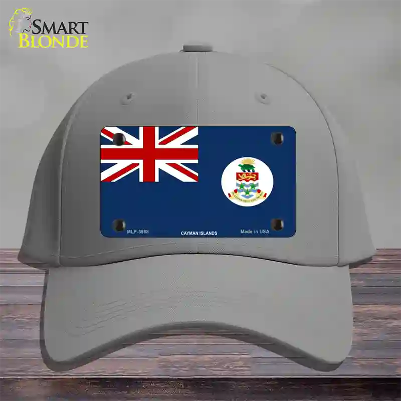 Cayman Islands Flag Novelty License Plate Hat Cotton / Gray