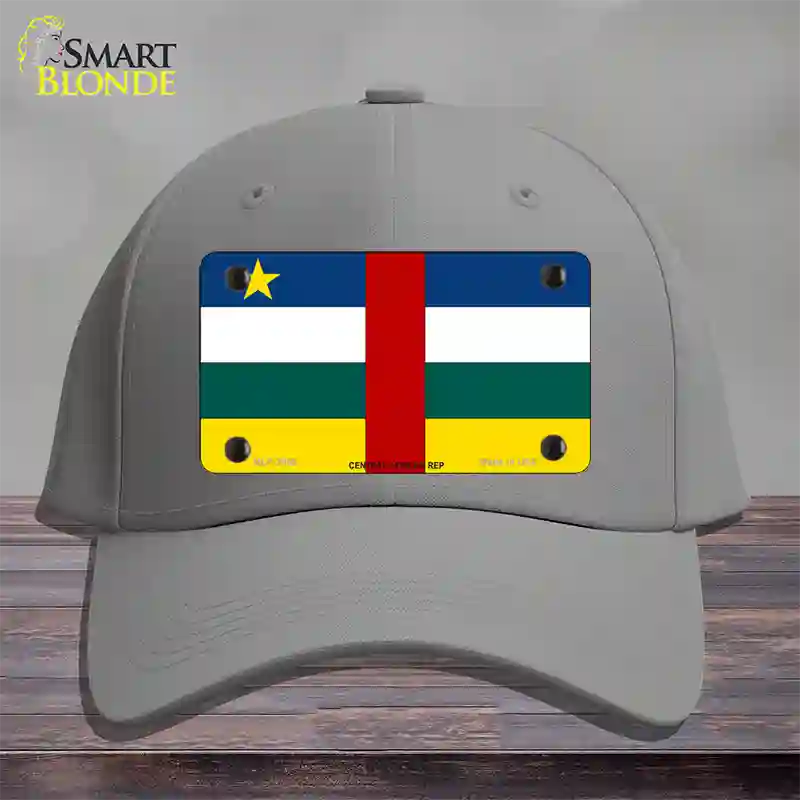 Central African Rep Flag Novelty License Plate Hat Cotton / Gray