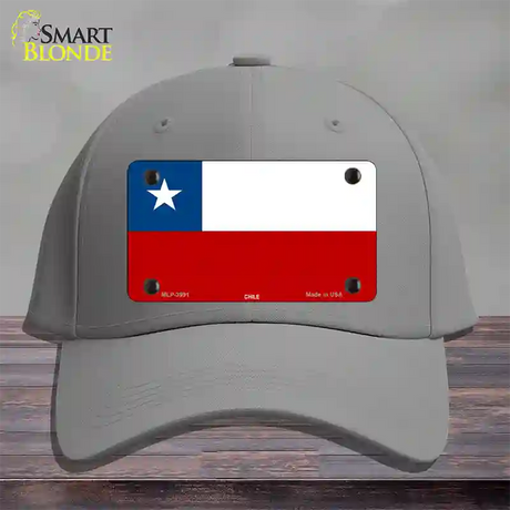 Chile Flag Novelty License Plate Hat Cotton / Gray