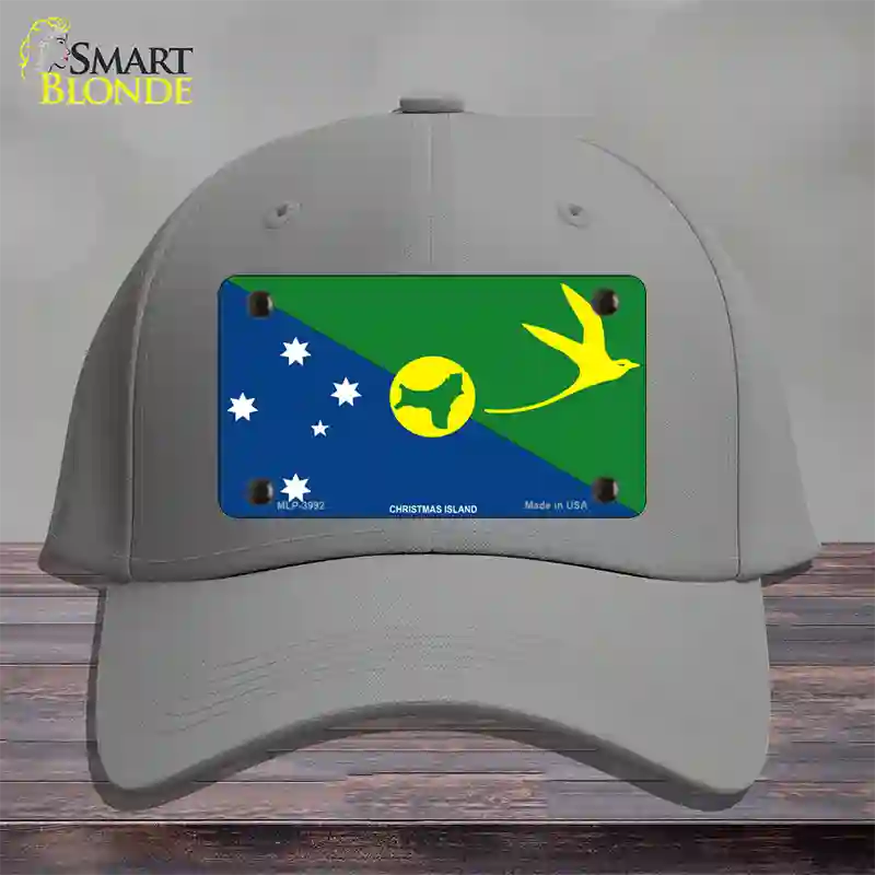 Christmas Island Flag Novelty License Plate Hat Cotton / Gray