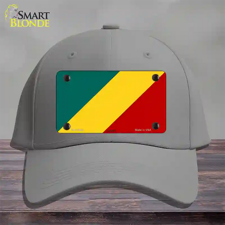 Congo Flag Novelty License Plate Hat Cotton / Gray