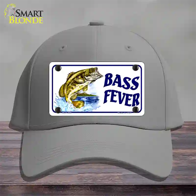 Bass Fever Novelty License Plate Hat Cotton / Gray