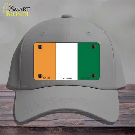 Cote D Ivoire Flag Novelty License Plate Hat Cotton / Gray