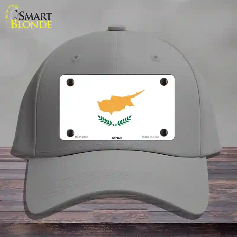 Cyprus Flag Novelty License Plate Hat Cotton / Gray