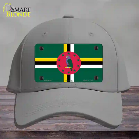 Dominica Flag Novelty License Plate Hat Cotton / Gray