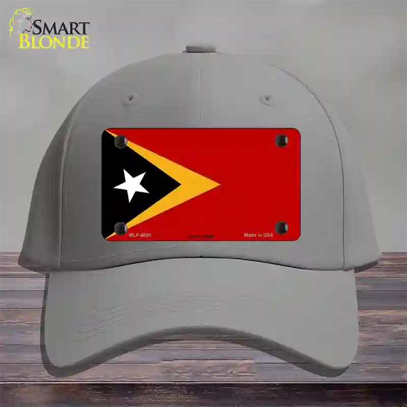 East Timor Flag Novelty License Plate Hat Cotton / Gray