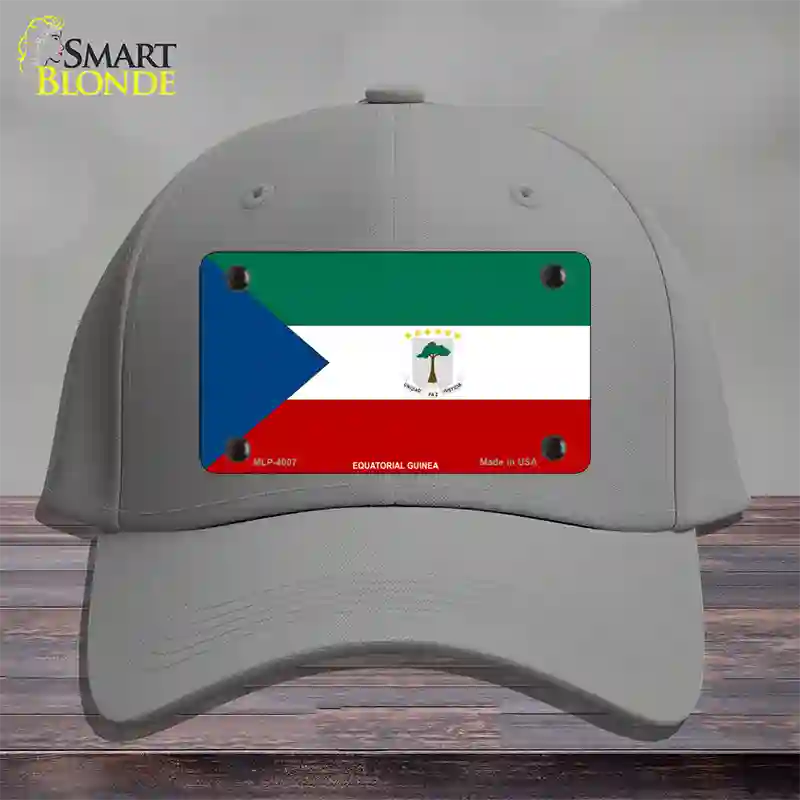 Equatorial Guinea Flag Novelty License Plate Hat Cotton / Gray