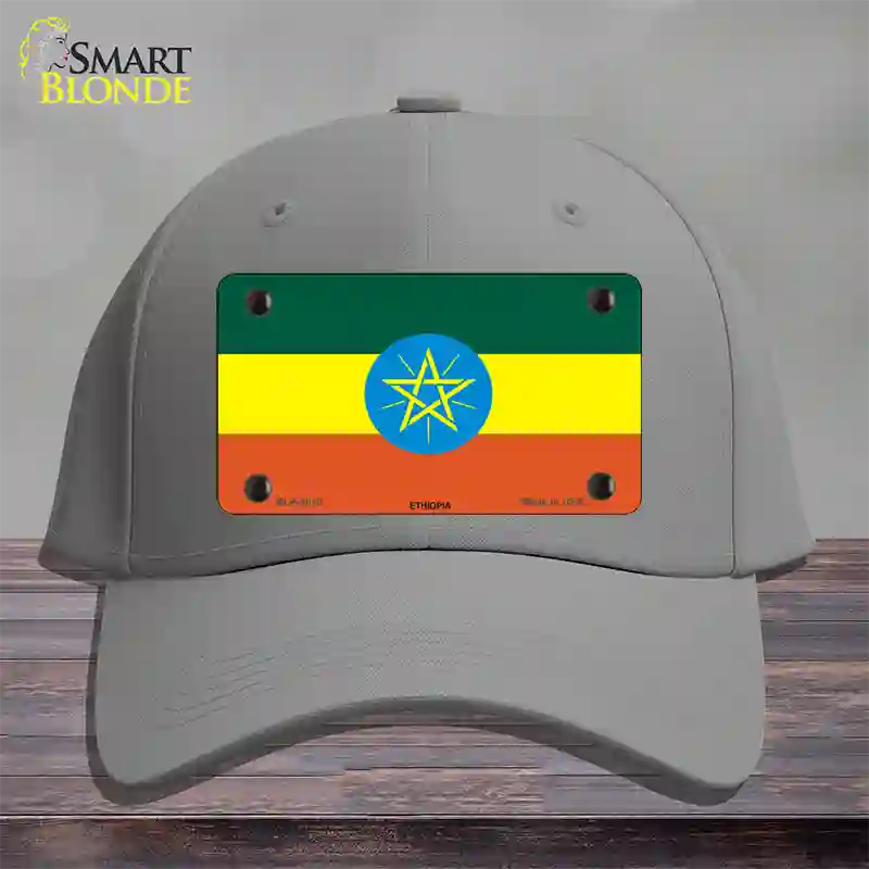 Ethiopia Flag Novelty License Plate Hat Cotton / Gray