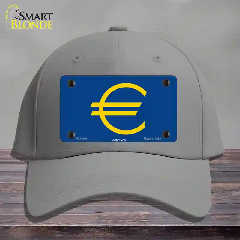 Euro Flag Novelty License Plate Hat Cotton / Gray