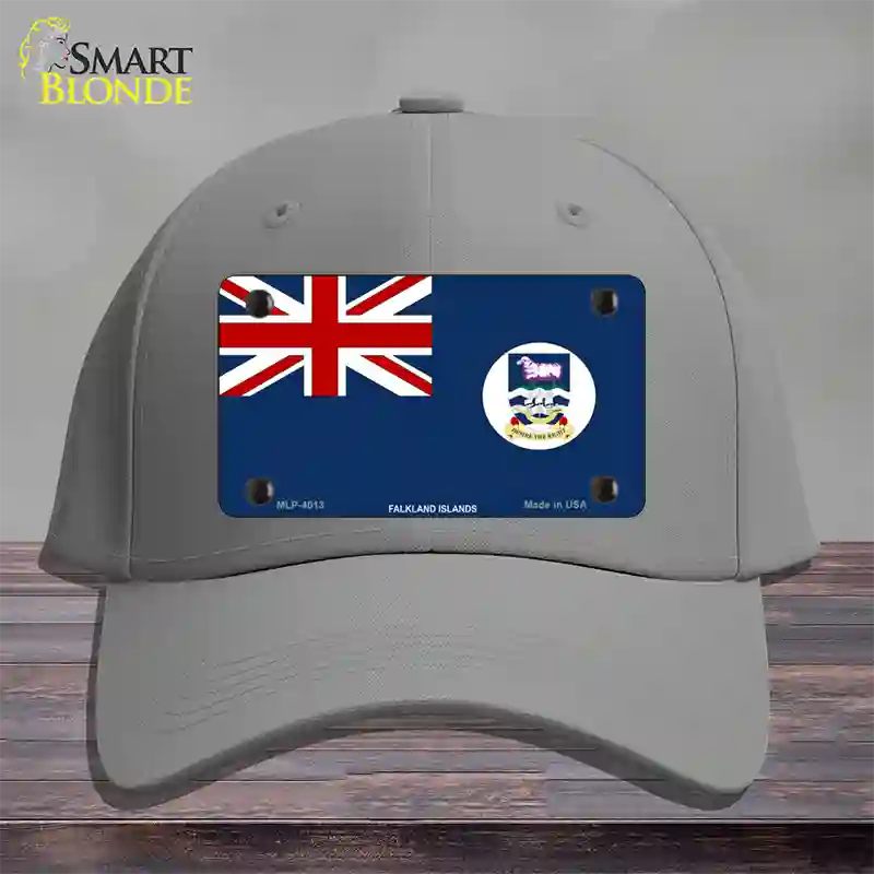 Falkland Islands Flag Novelty License Plate Hat Cotton / Gray