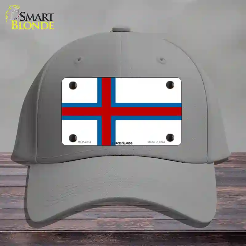 Faroe Islands Flag Novelty License Plate Hat Cotton / Gray