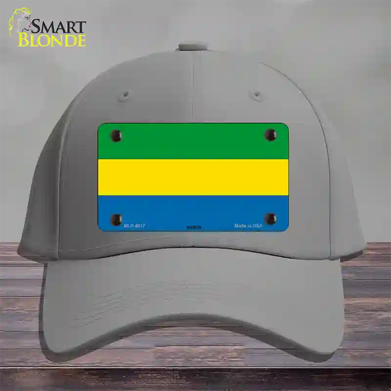 Gabon Flag Novelty License Plate Hat Cotton / Gray