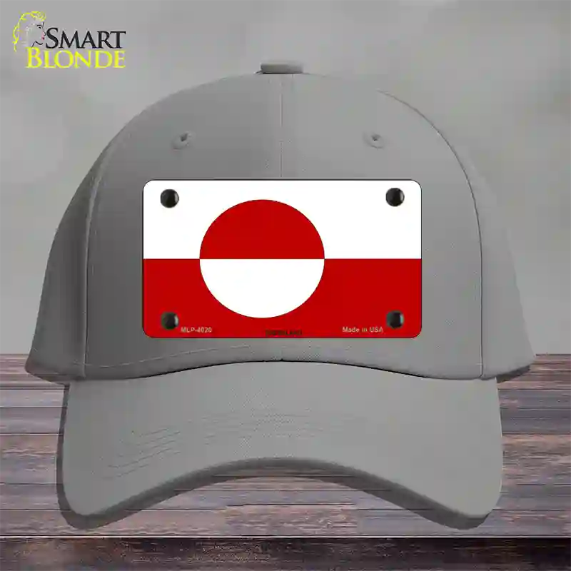 Greenland Flag Novelty License Plate Hat Cotton / Gray