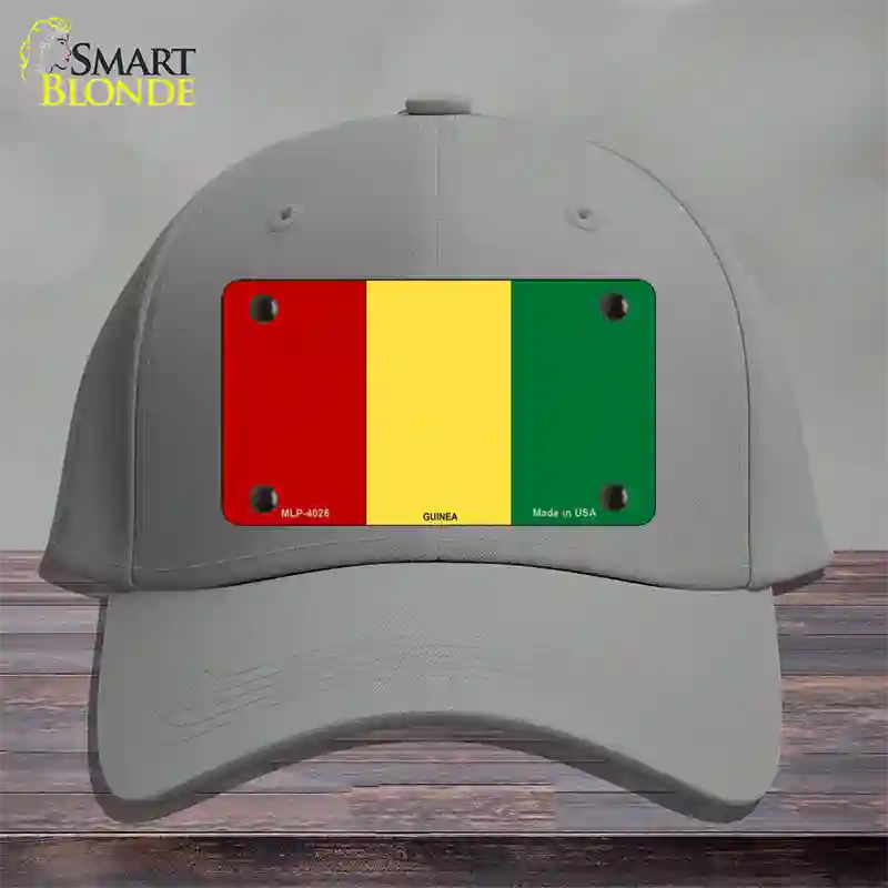 Guinea Flag Novelty License Plate Hat Cotton / Gray