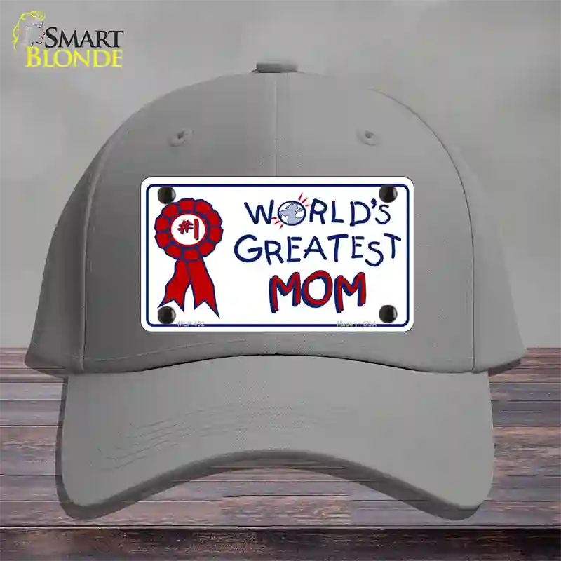 Worlds Greatest Mom Novelty License Plate Hat Cotton / Gray